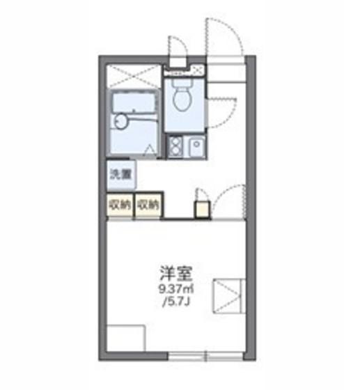レオパレス谷万成(1K/2階)の間取り写真