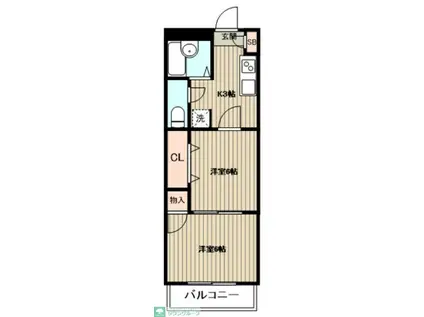 グランドソレイユ(2K/3階)の間取り写真