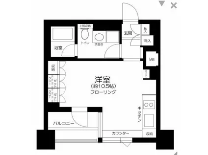 ラヴォーグ南青山(ワンルーム/4階)の間取り写真