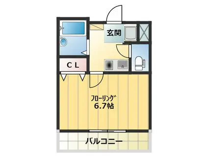 大宮櫛引プラザ(1K/1階)の間取り写真