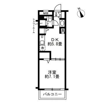 SOCIETY SAKURA-SHIMMACHI(1DK/3階)の間取り写真