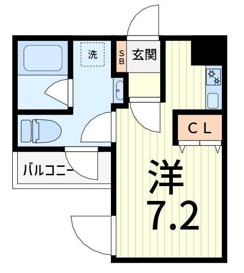 AZEST金町(ワンルーム/5階)の間取り写真