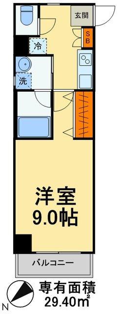 レオセントラルガーデン(1K/3階)の間取り写真