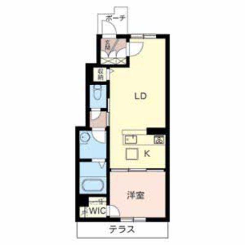 SHAMAISON新大阪(1LDK/1階)の間取り写真