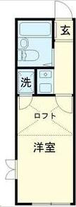 メゾン十日市場(1K/1階)の間取り写真