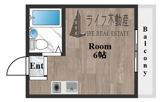 YOUハイム俊徳(ワンルーム/2階)の間取り写真