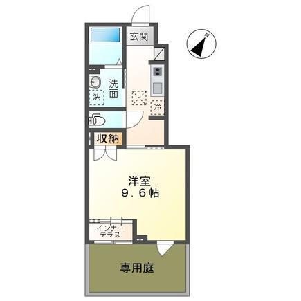 アジュール(1K/1階)の間取り写真