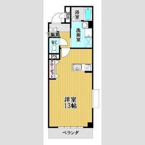 フローラ・阪野(1K/3階)の間取り写真