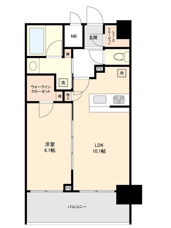 ステージグランデ文京白山(1LDK/8階)の間取り写真