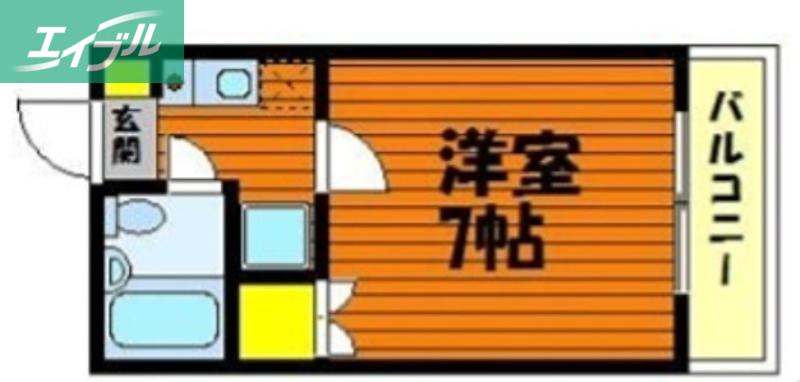 エスペーロ伊島(1K/1階)の間取り写真