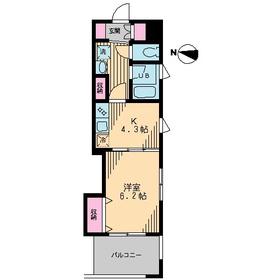 ATOLL-K(1K/3階)の間取り写真
