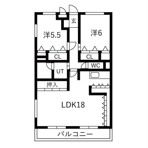 ヨネックスマンション(2LDK/4階)の間取り写真