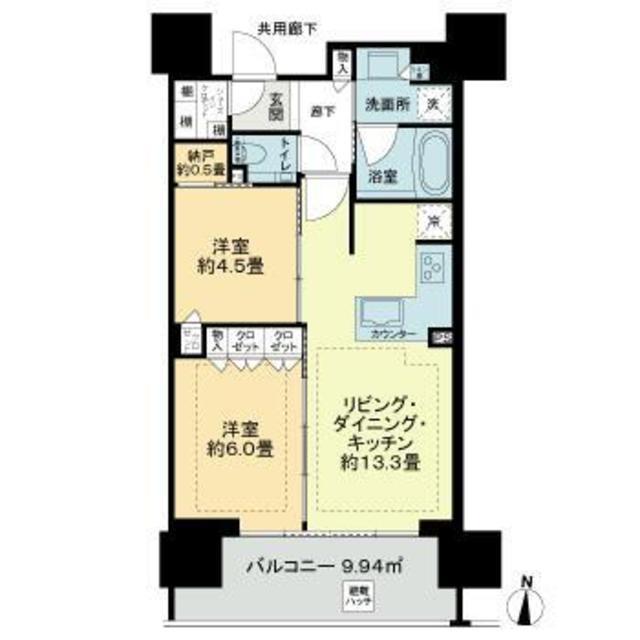 シティハウス湯島ステーションコート(2SLDK/4階)の間取り写真