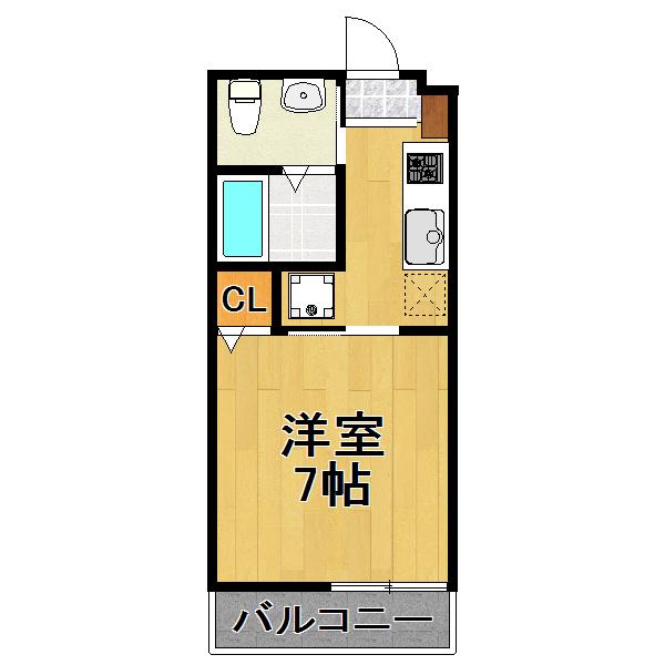 柏の葉ヴィレッジ(1K/1階)の間取り写真