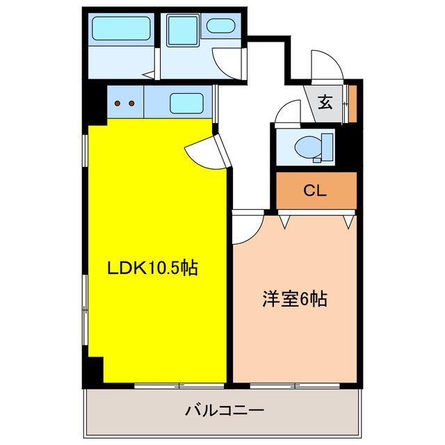メゾンラフォーレ(1LDK/5階)の間取り写真