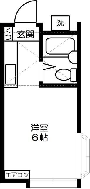 シェルピア北里(ワンルーム/2階)の間取り写真