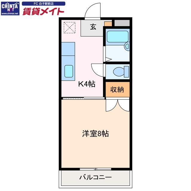 フォレスト末広(1K/3階)の間取り写真