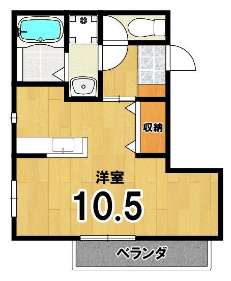 一乗寺北大丸町計画(ワンルーム/2階)の間取り写真