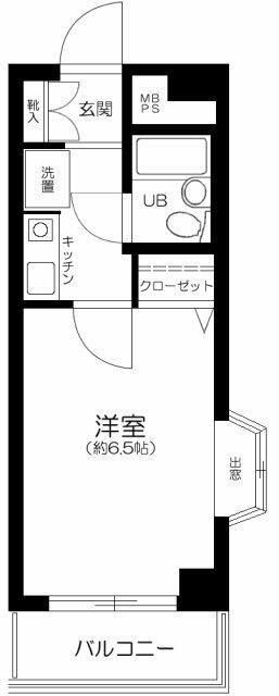 ライオンズマンション下丸子第5(1K/3階)の間取り写真