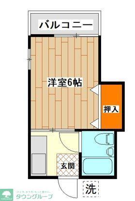 第3鈴信荘(1K/2階)の間取り写真