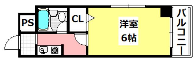林泉第7ビル(1K/3階)の間取り写真