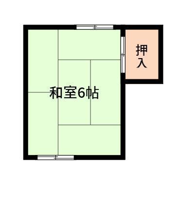 第一澤井荘(ワンルーム/2階)の間取り写真