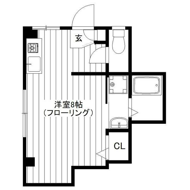 モトハイツ(ワンルーム/1階)の間取り写真