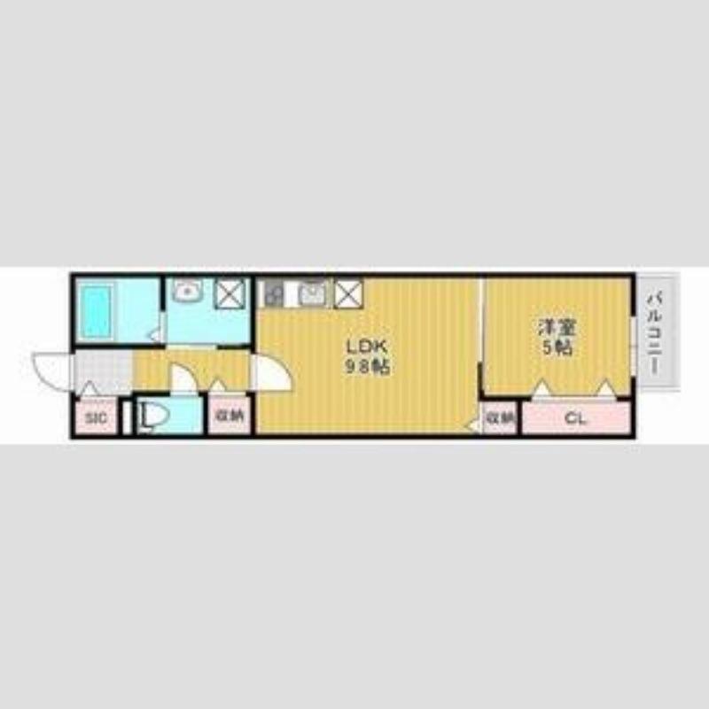 THE RESIDENCE 南平岸(1LDK/4階)の間取り写真