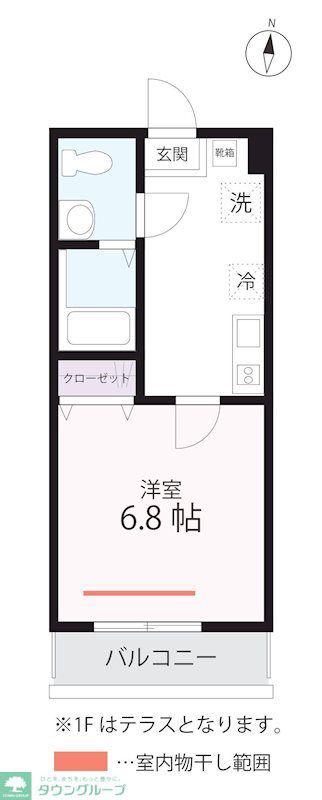 QUIET CRAB HOUSE ESSATO(1K/1階)の間取り写真