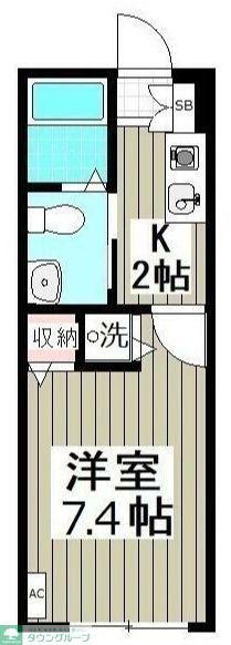 パルトネール二俣川III(1K/1階)の間取り写真