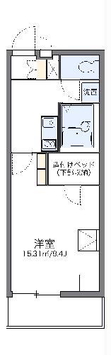 レオパレス夕映え(1K/3階)の間取り写真
