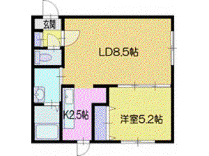 SENSAI-ATSBETSU80(1LDK/2階)の間取り写真