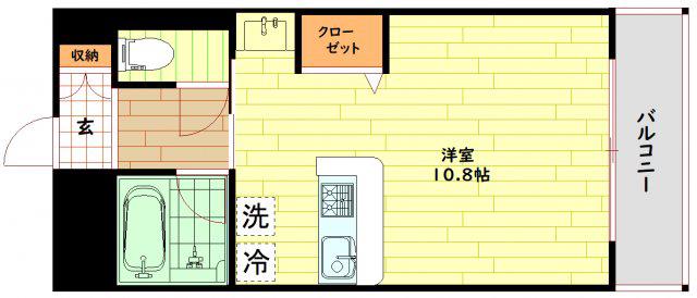 ラナップスクエア南森町NEXTSTAGE(ワンルーム/4階)の間取り写真