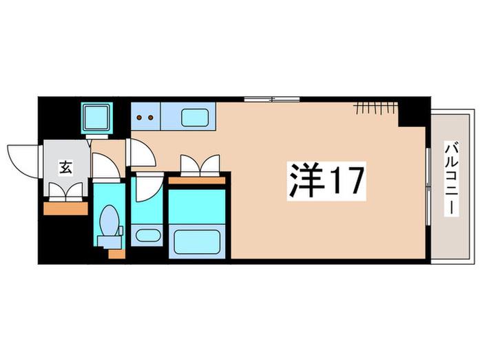 南堀江アパ-トメントシエロ(ワンルーム/13階)の間取り写真