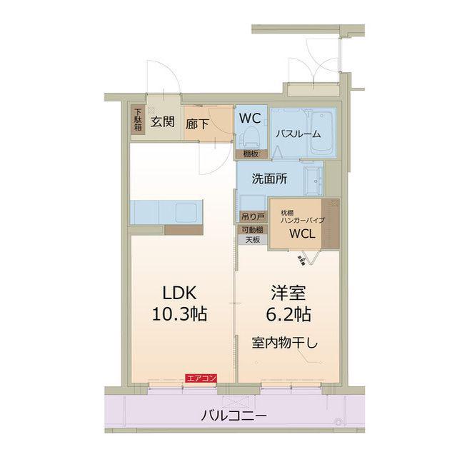 グーテンターク(1LDK/1階)の間取り写真