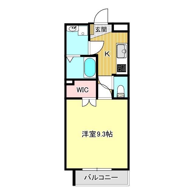プライムコートΑ(1K/5階)の間取り写真