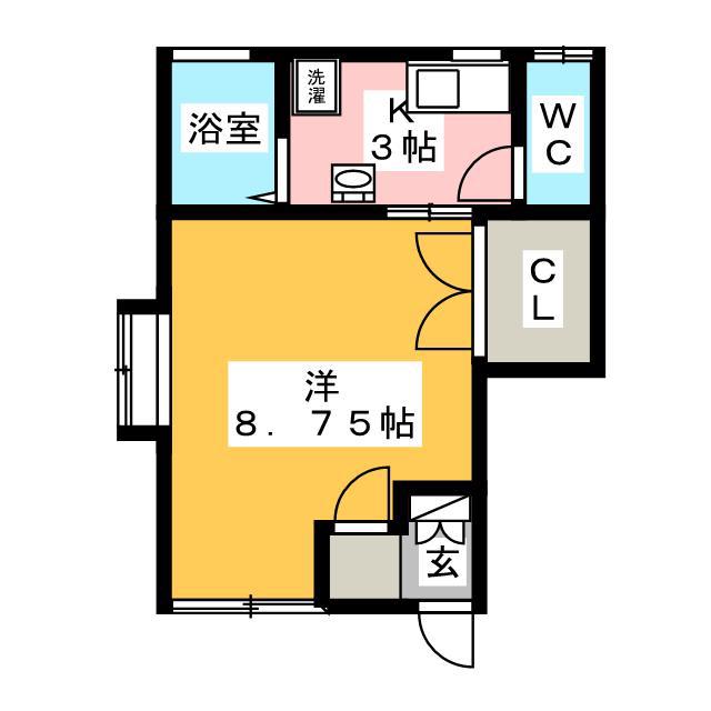仲町アパート(1K/1階)の間取り写真