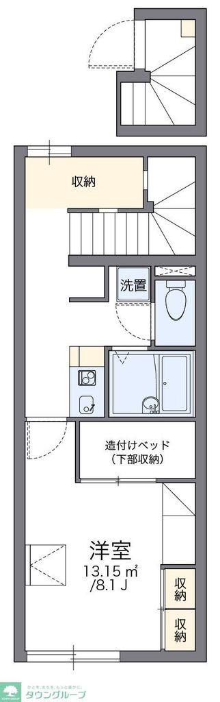 レオパレスPEACE(1K/2階)の間取り写真