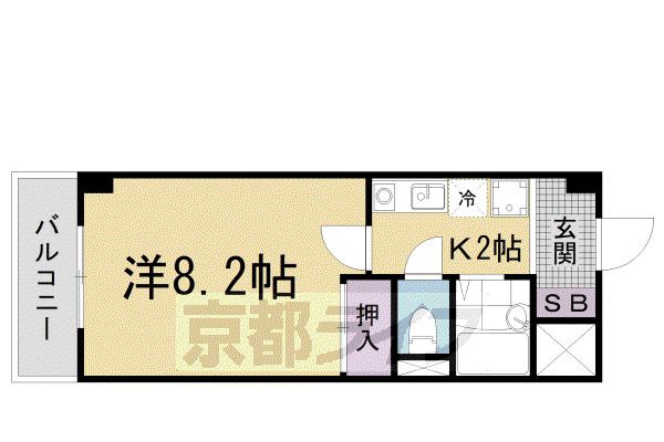 第2コーポ朝倉(1K/2階)の間取り写真