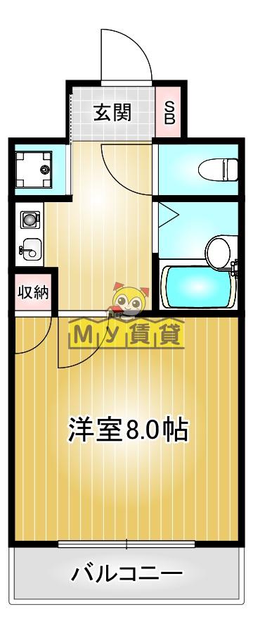 熱田泰文堂ビル(1K/5階)の間取り写真