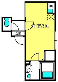 MELDIA大宮III(ワンルーム/3階)の間取り写真