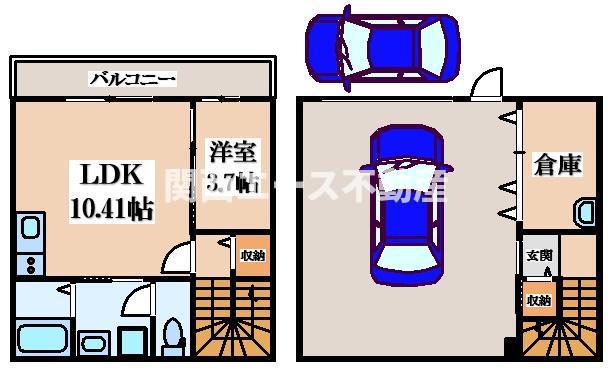 U-PROUD(1LDK/1階)の間取り写真
