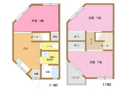 サンハルク一色(3DK/1階)の間取り写真