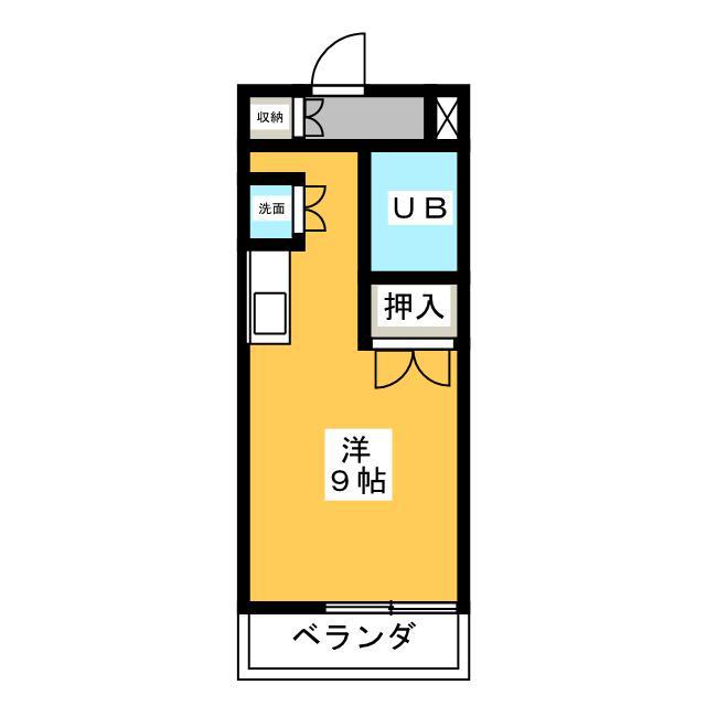 関口マンション(ワンルーム/2階)の間取り写真