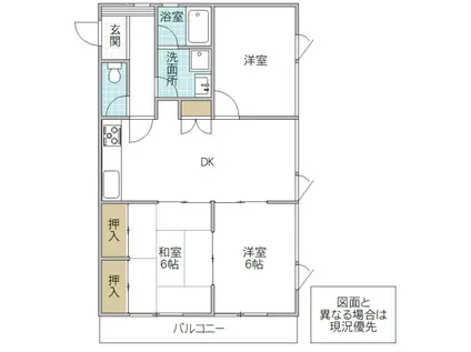 山口ビル(3DK/3階)の間取り写真