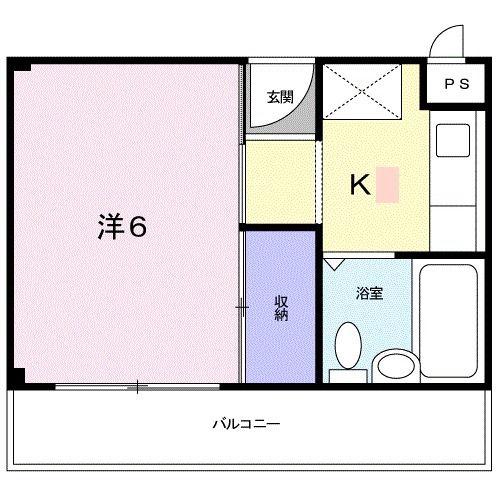 楠古谷マンション(1K/3階)の間取り写真