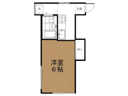 丹沢荘(1K/2階)の間取り写真