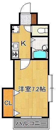 アクス敷島21(1K/1階)の間取り写真
