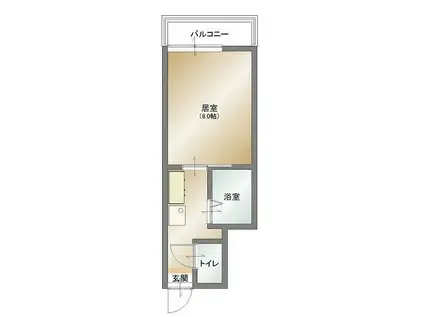 大福マンションII(1K/5階)の間取り写真