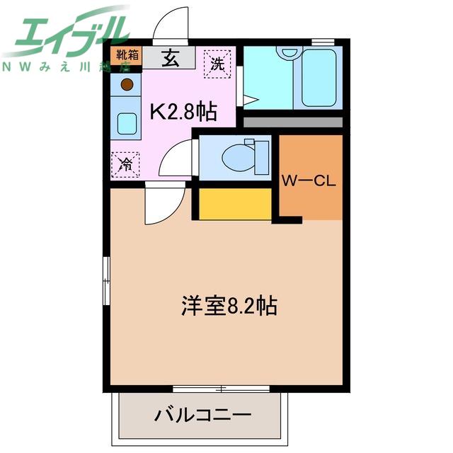 フェアリーランド A棟(1K/1階)の間取り写真